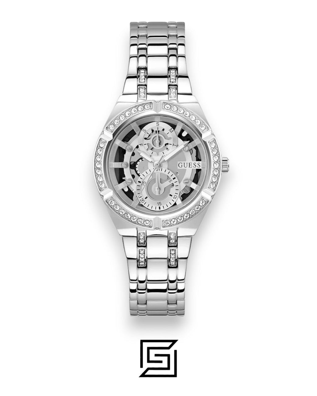 GUESS Ladies SILVER Tone Analog Watch GW0604L1
