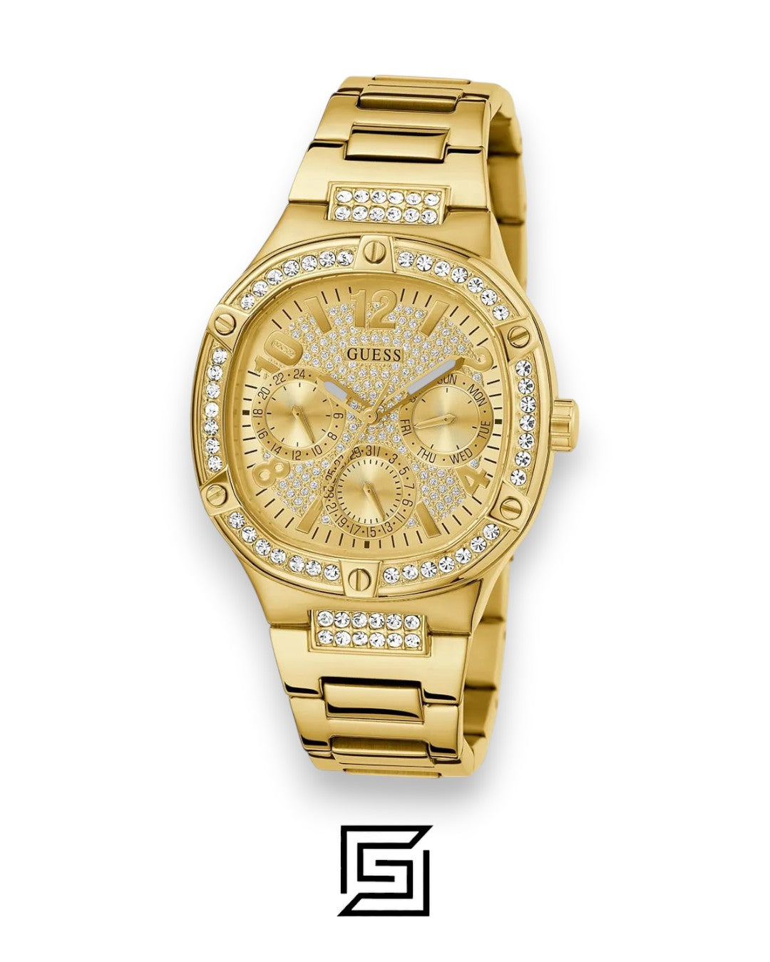 GUESS Ladies Gold Tone Analog Watch GW0558L2