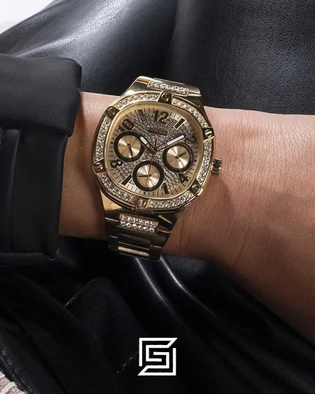 GUESS Ladies Gold Tone Analog Watch GW0558L2