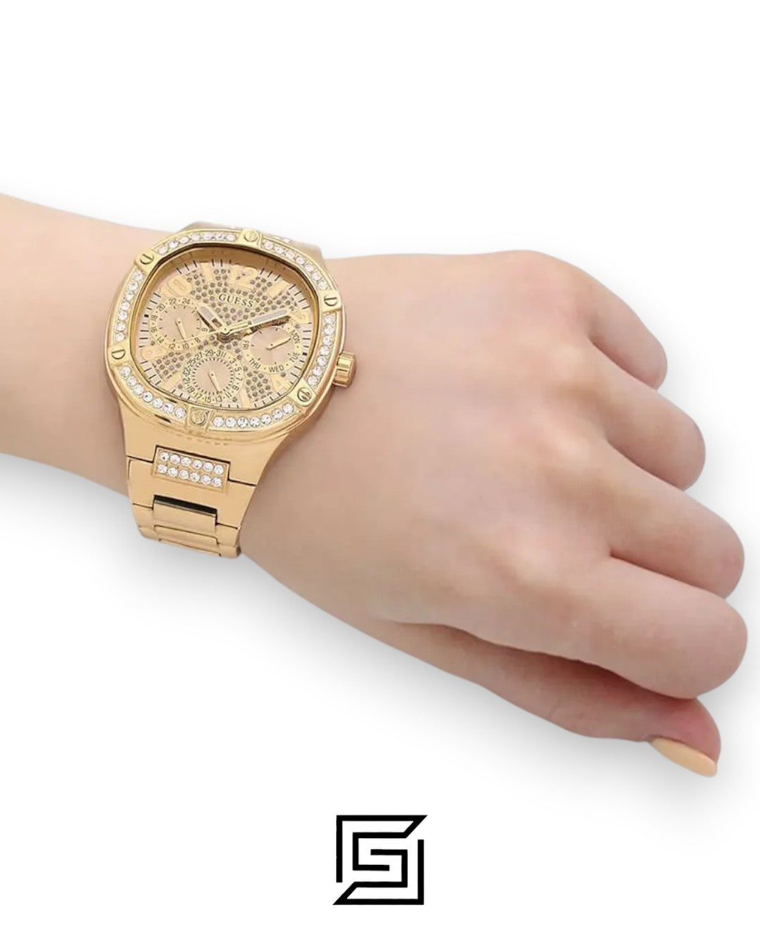 GUESS Ladies Gold Tone Analog Watch GW0558L2