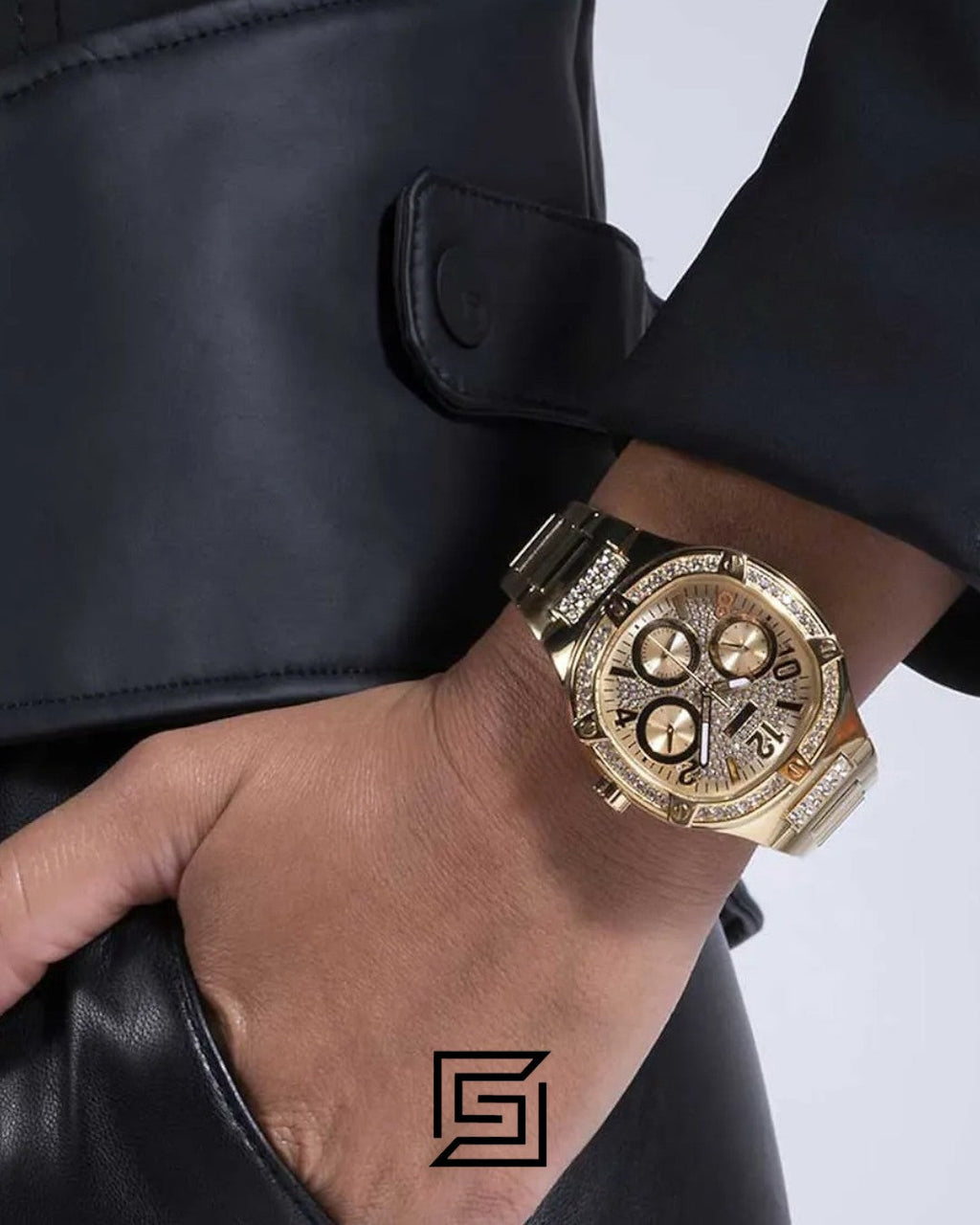 GUESS Ladies Gold Tone Analog Watch GW0558L2