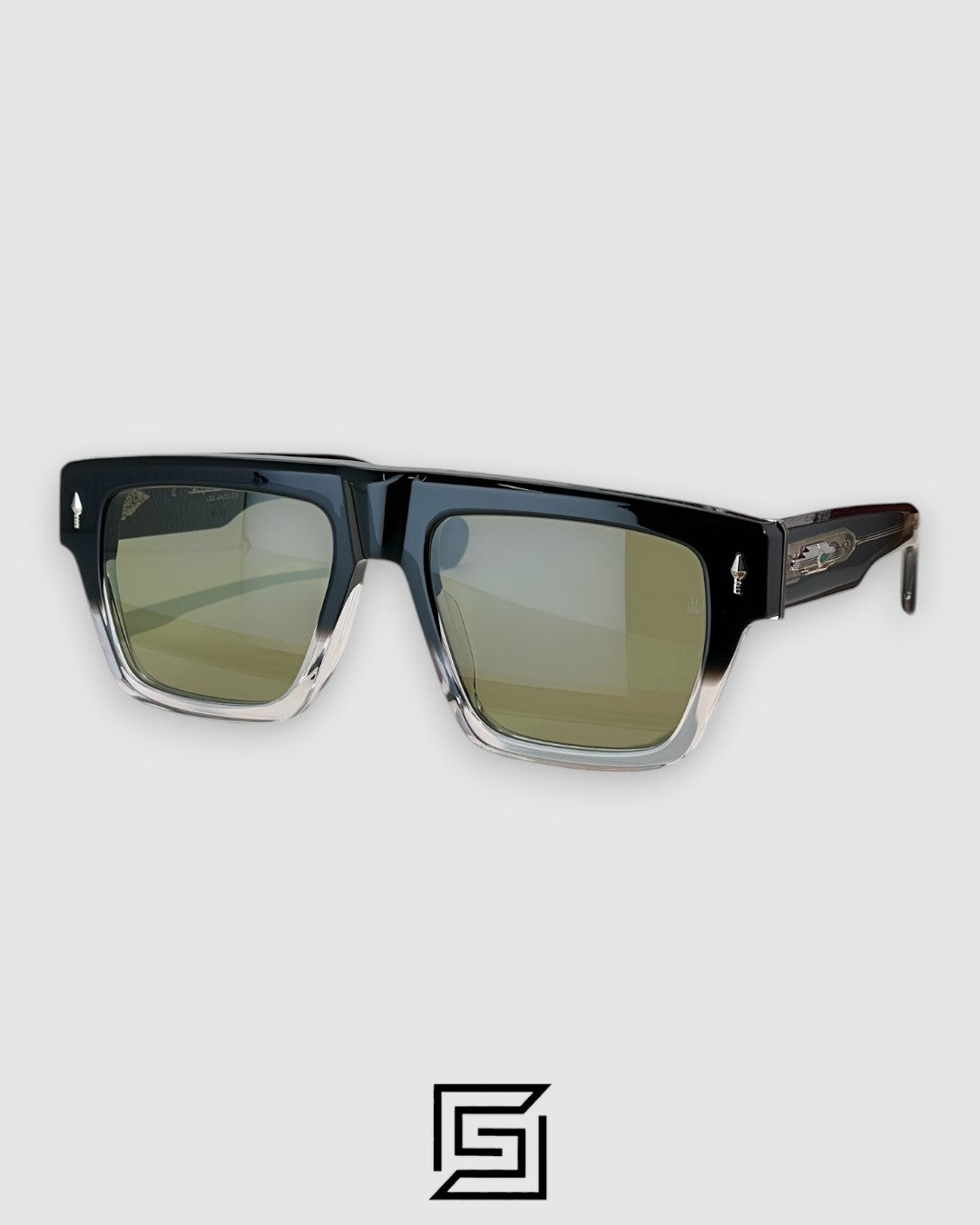 Jacques Marie Mage ACOMA JMM sunglasses - TRANSPARENT HALF BLACK -OLIVE