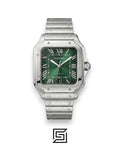 Cartier Santos 3241983 Automatic Green Roman Dial Stainless Steel - 40mm