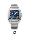 Cartier Santos 3241983 Automatic Blue Roman Dial Stainless Steel - 47mm