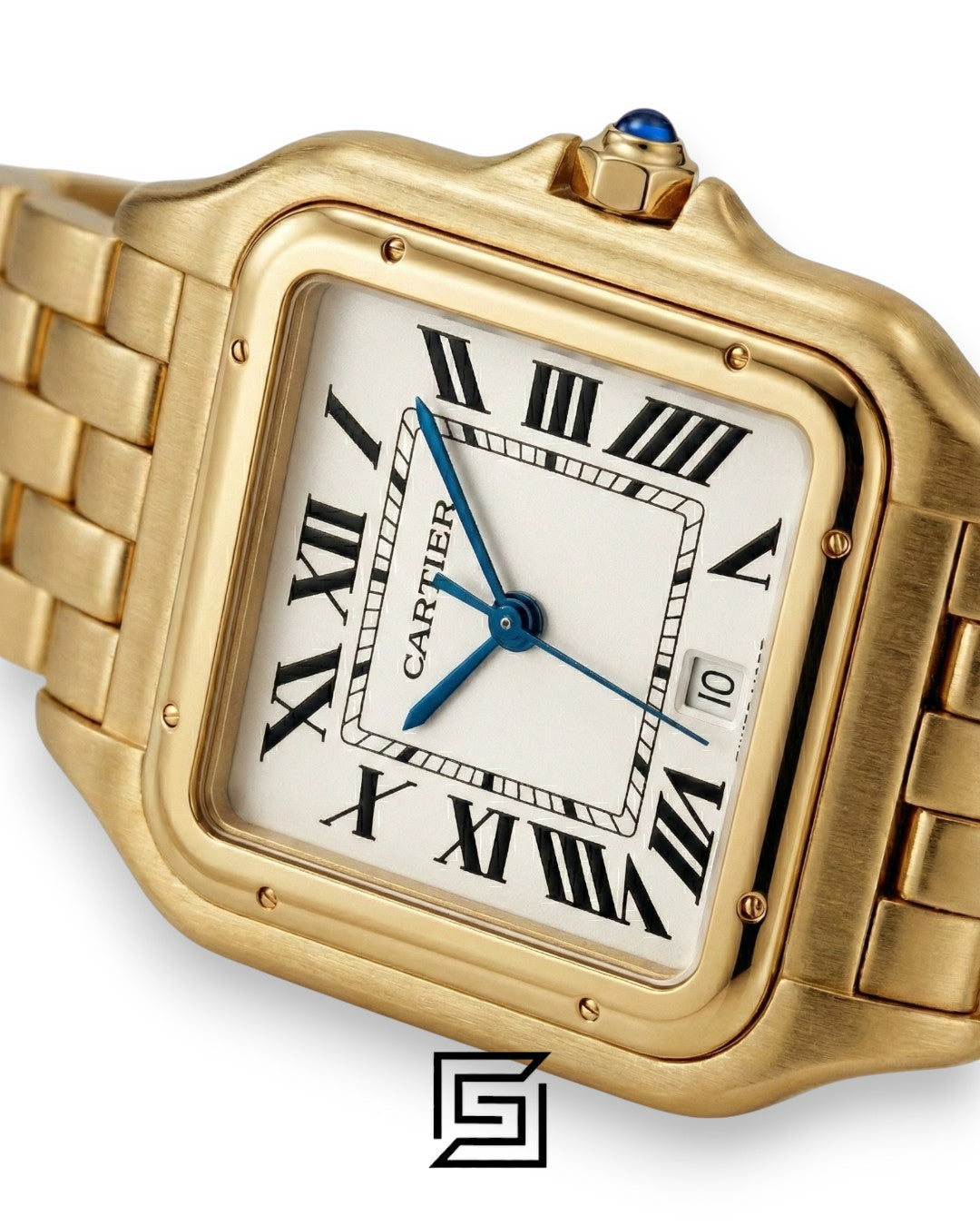 Cartier Santos Full Gold White Dial – Japanese Automatic Movement (30mm)