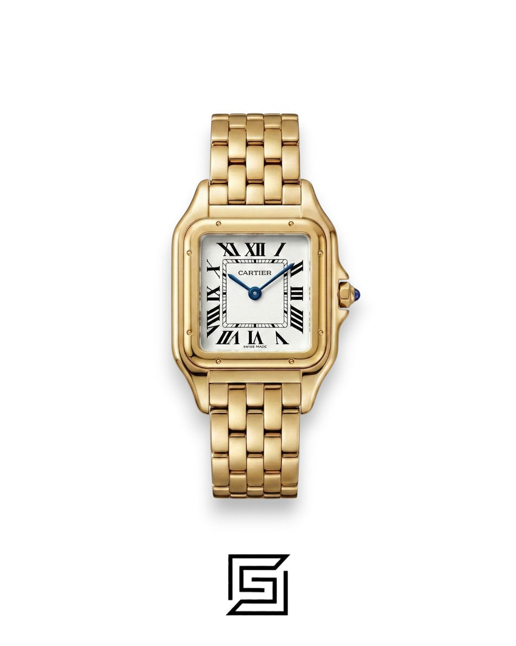 Cartier Santos Full Gold White Dial – Japanese Automatic Movement (25mm)