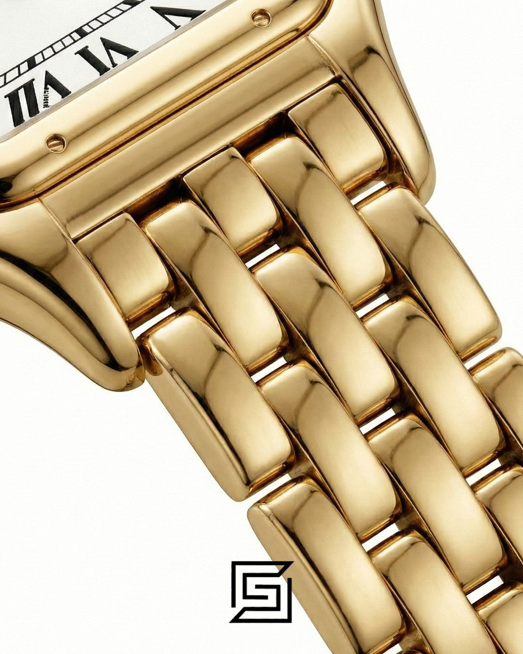 Cartier Santos Full Gold White Dial – Japanese Automatic Movement (25mm)
