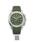 Patek Philippe Aquanaut Chronograph – Green Dial × Green Rubber Strap – Japanese Automatic Orange Second Hand