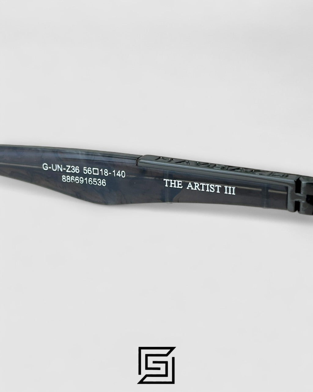 THE ARTIST 3 Black Leanses Gun Framless Marble Grey Arm