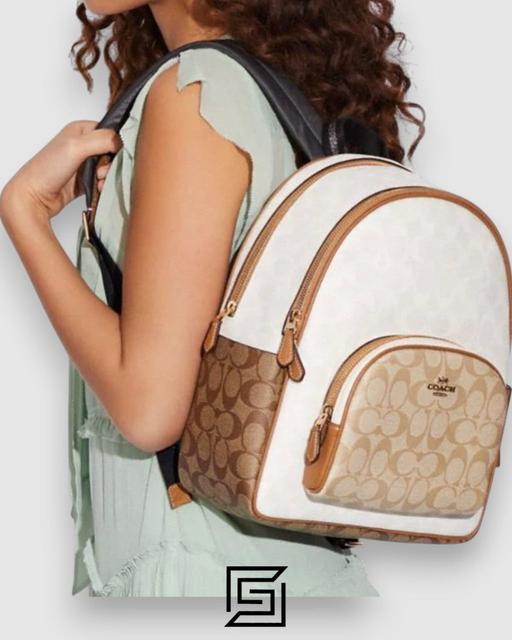 Coach Court Backpack Signature Chalk Glacierwhite C5671