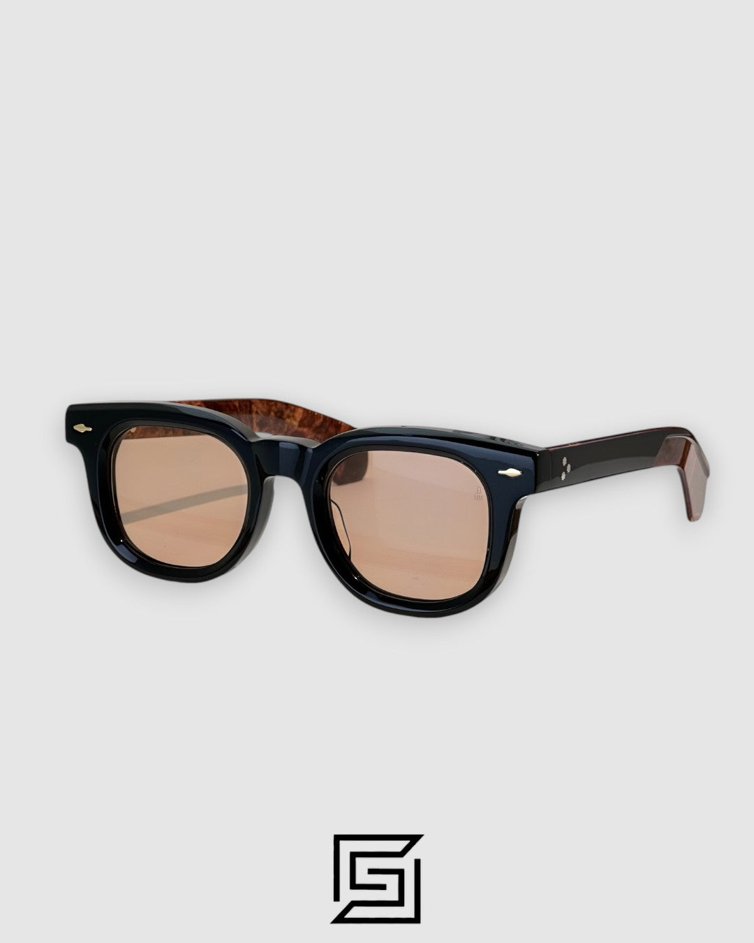 Jacques Marie Mage JAX Sunglasses For Men - BLACK-LIGHT BROWN