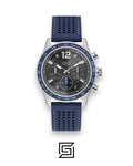 Guess W0971G2 Men's Blue Silicone Chronograph Grey Dial Watch