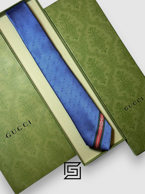 Gucci - Baby Blue Color Engraved G Pattern With Gucci Signature Line