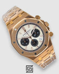 ROYAL OAK MEN FW0058-M/ROSE X WHITE WITH BLACK COUNTERS