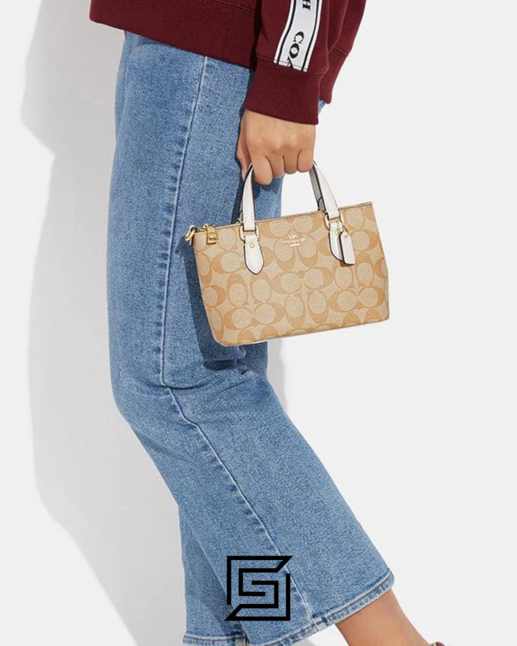 Mini Gallery Crossbody In Signature Canvas CH468 Khaki