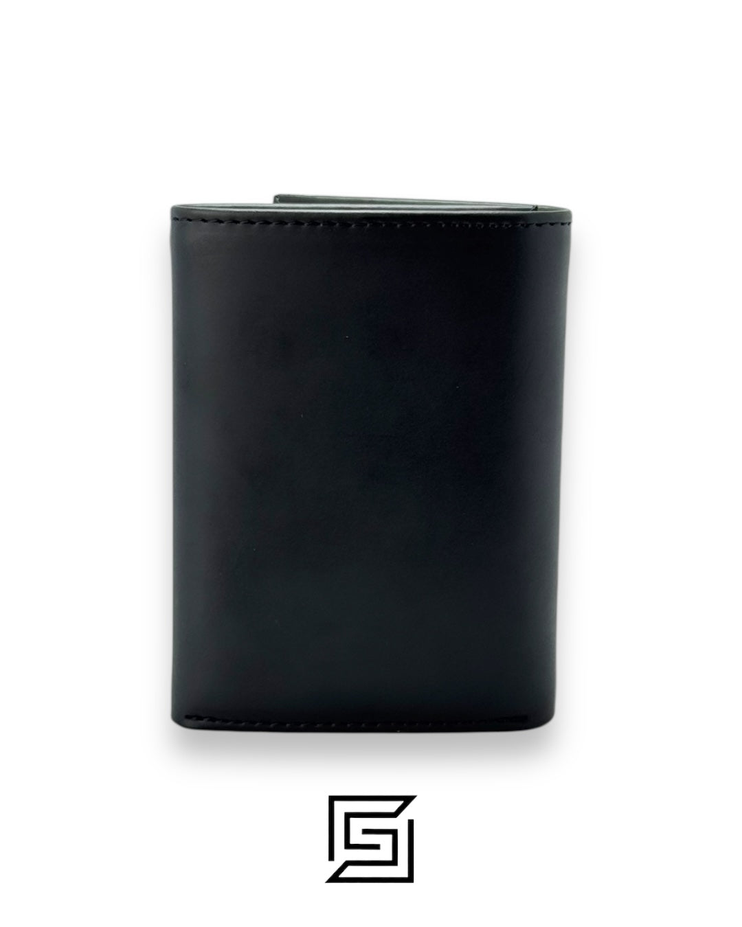 TOMMY SINGLE WALLET TRIFOLD FLAT With Metal Logo/BLACK