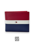 TOMMY SINGLE WALLET W TOMMY SIGNATURE COLORS IN MIDDLE/MULTI COLORS