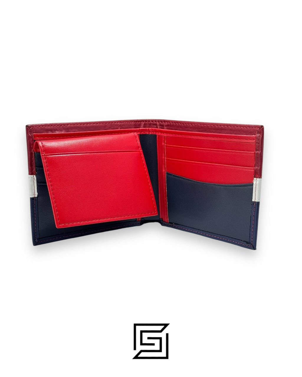 TOMMY SINGLE WALLET W TOMMY SIGNATURE COLORS IN MIDDLE/MULTI COLORS