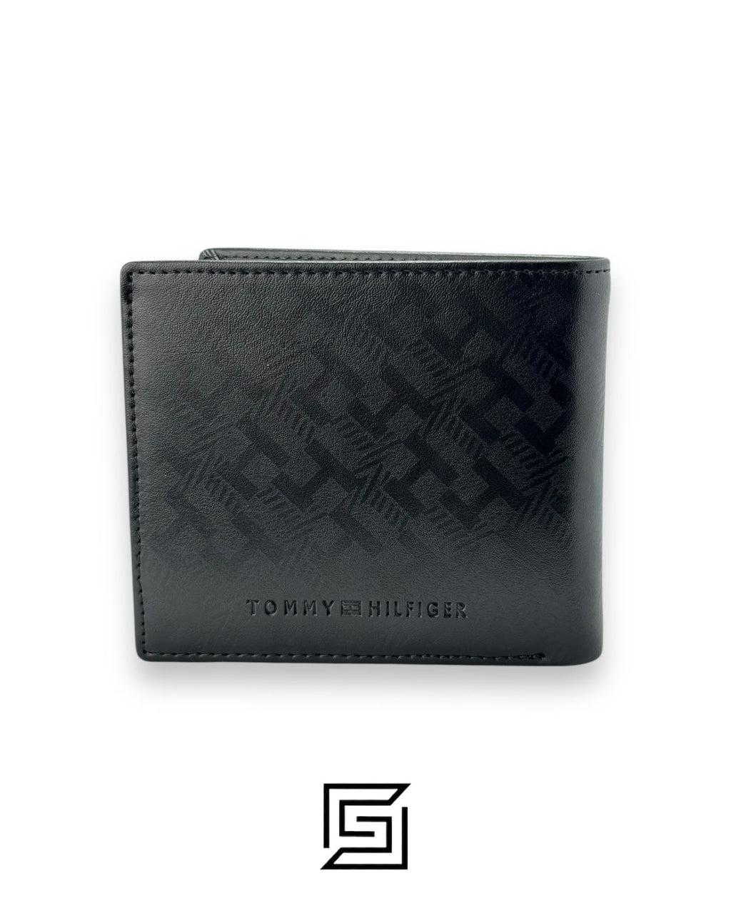 TOMMY SINGLE WALLET W TH SMALL PRINT SOFT PATTERN METAL LOGO/BLACK