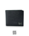 TOMMY SINGLE WALLET HARD PATTERN WITH TH METAL LOGO/BLACK