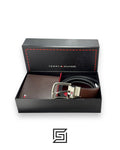 SET BELTS AND WALLET BROWN WALLET WITH LOGO ON RIGHT BROWN BELT