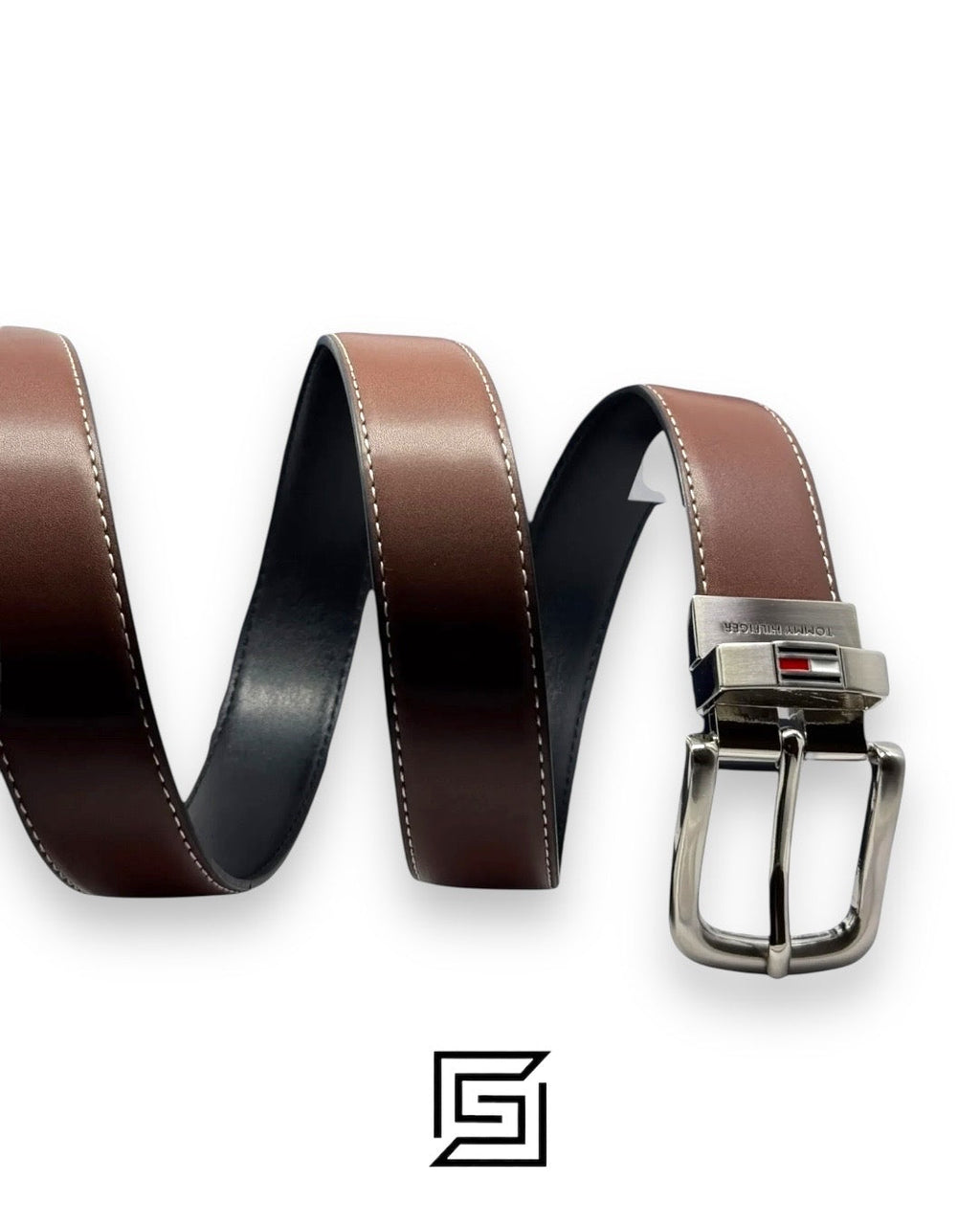 SET BELTS AND WALLET BROWN WALLET WITH LOGO ON RIGHT BROWN BELT