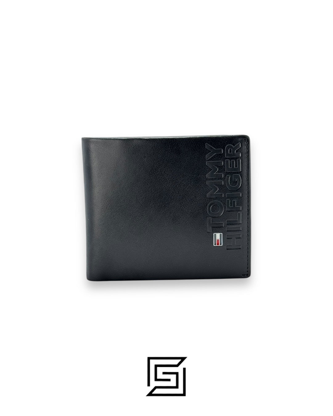 SET BELTS AND WALLET BLACK WALLET WITH TOMMY HILFIGER ON LEATHER BROWN BELT