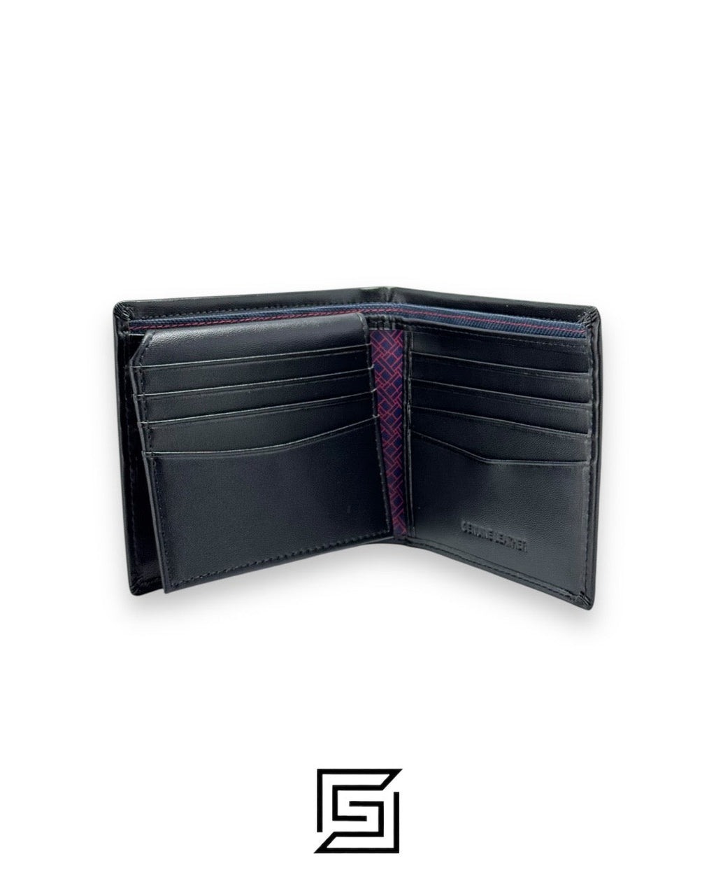 SET BELTS AND WALLET BLACK WALLET WITH TOMMY HILFIGER ON LEATHER BROWN BELT