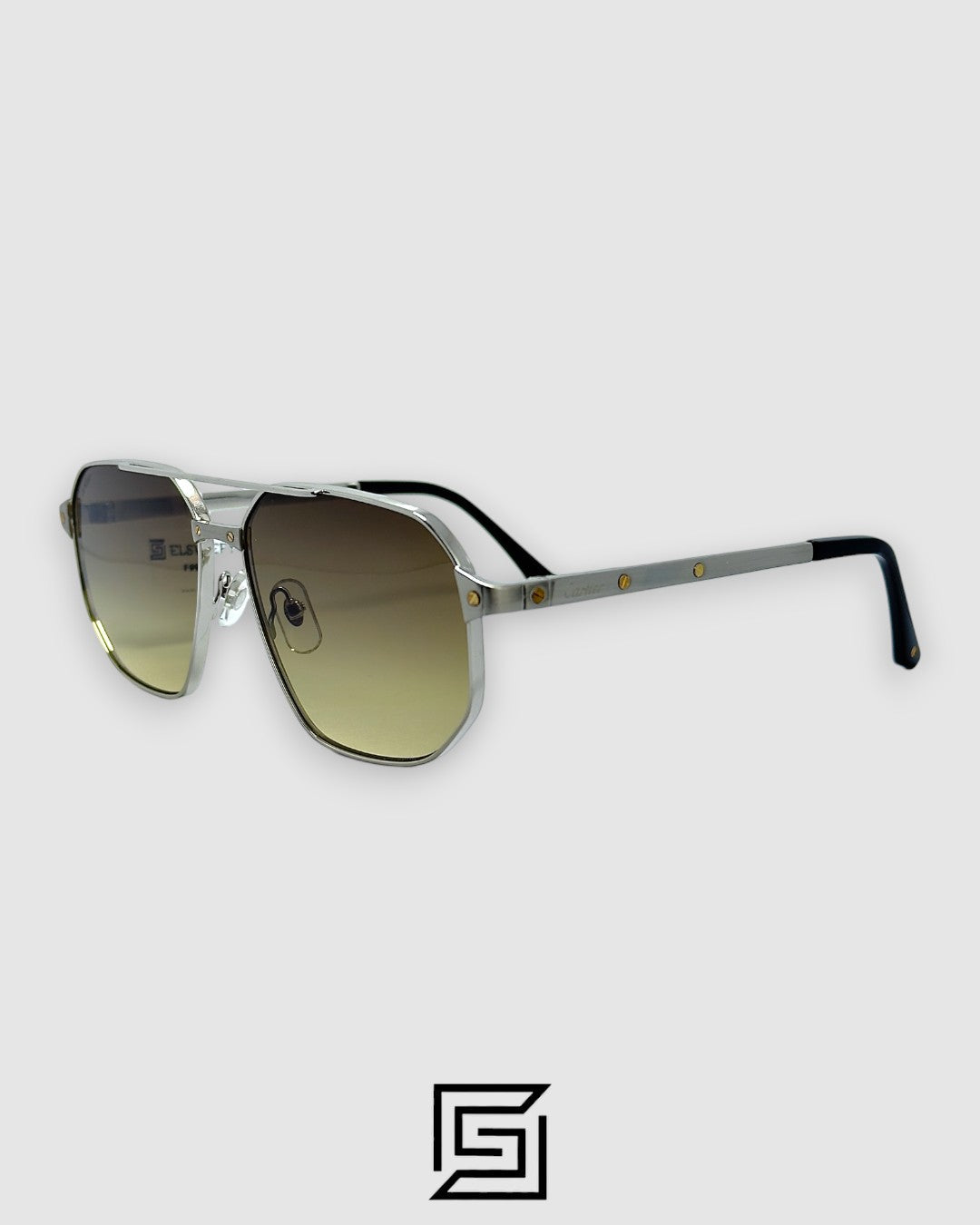 CARTIER CT0462S Silver Frame with Green Lenses