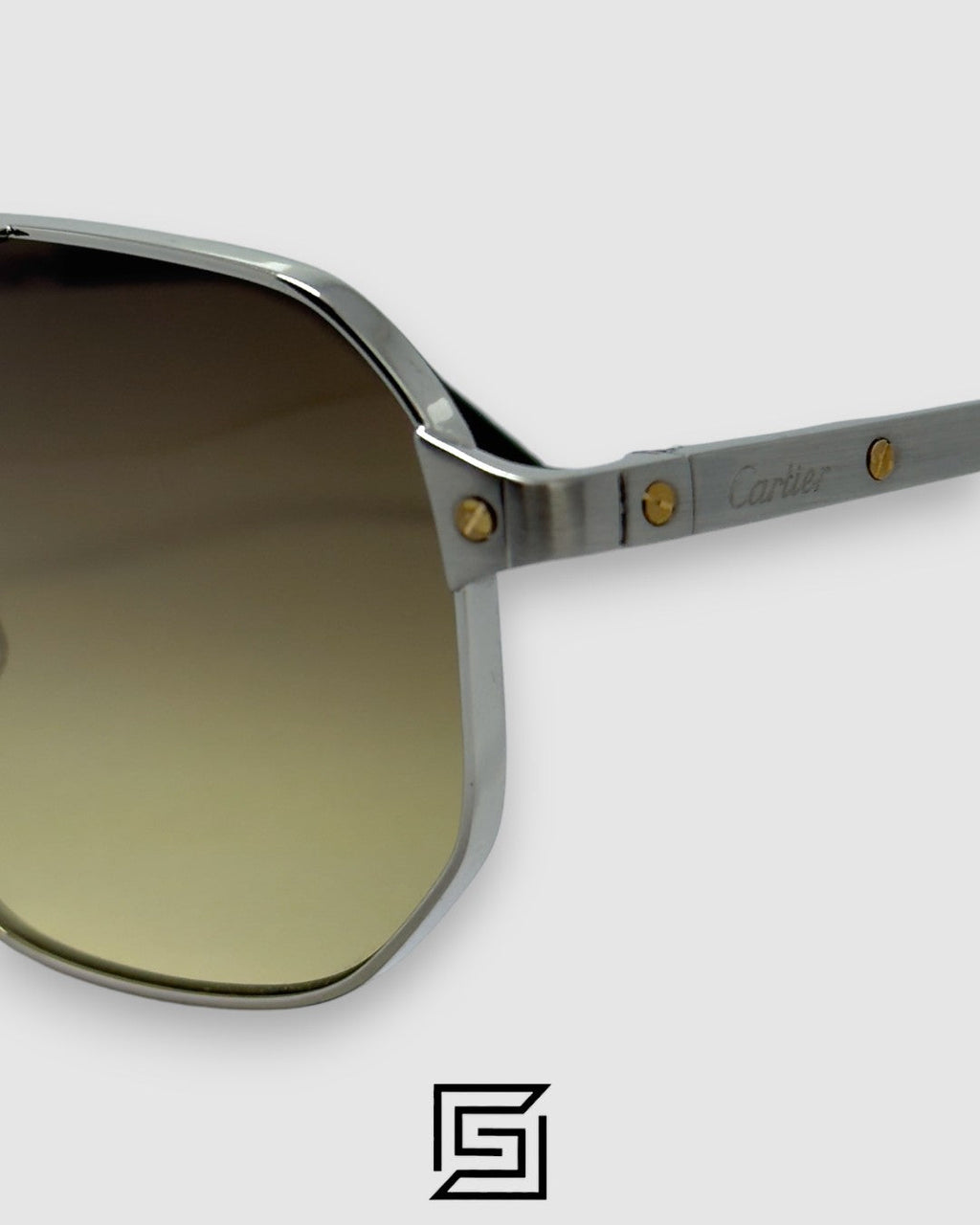 CARTIER CT0462S Silver Frame with Green Lenses