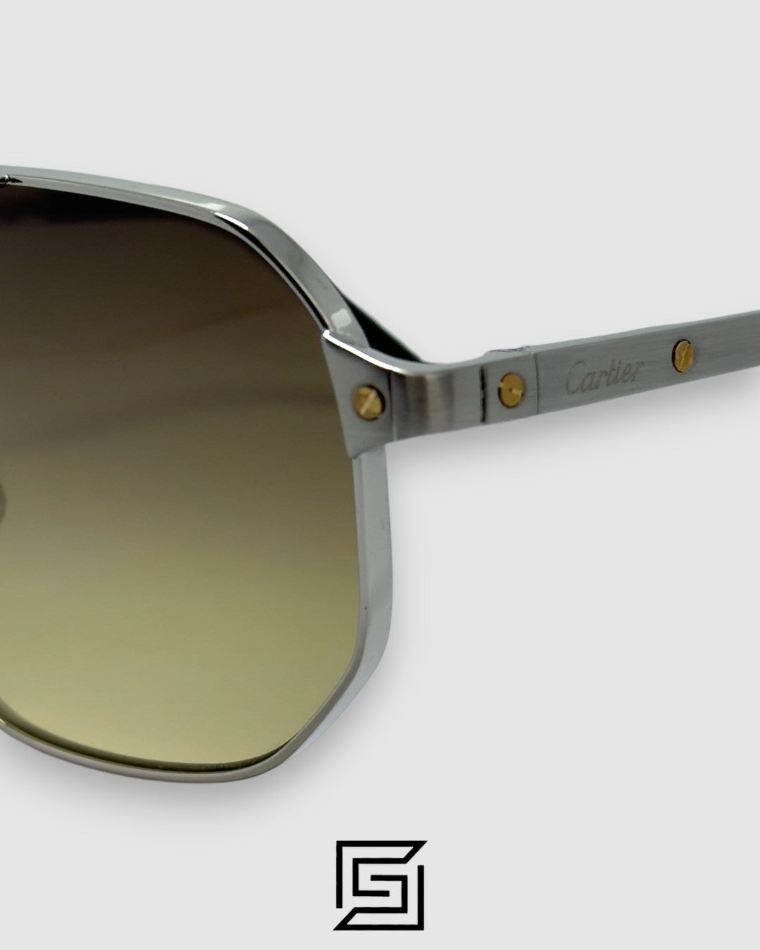 CARTIER CT0462S Silver Frame with Green Lenses
