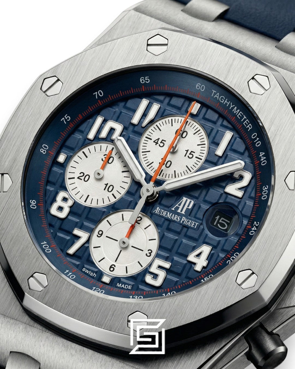 AP Royal Oak Offshore Chronograph Blue Silver Bezel 42mm