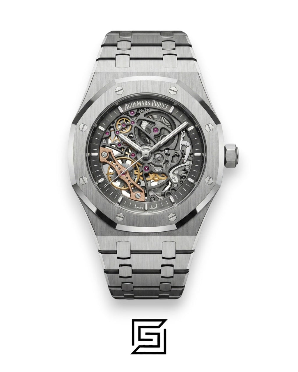Royal oak WF0851 automatic Skeleton Metal silver grey dial