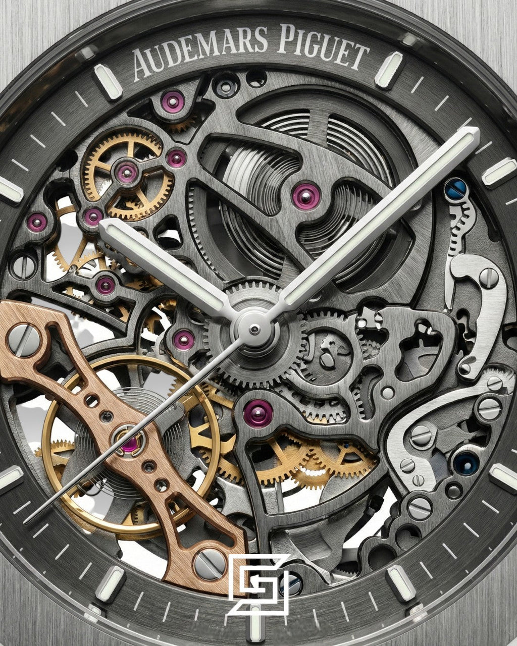 Royal oak WF0851 automatic Skeleton Metal silver grey dial