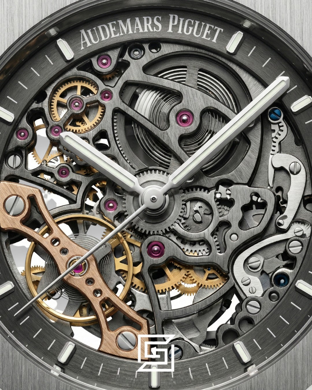 Royal oak WF0851 automatic Skeleton Metal silver grey dial