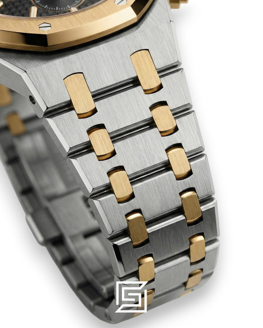 Audemars Piguet Royal Oak Chronograph Black Tapisserie Half Gold – Two-Tone – Quartz