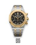 Audemars Piguet Royal Oak Chronograph Black Tapisserie Half Gold – Two-Tone – Quartz