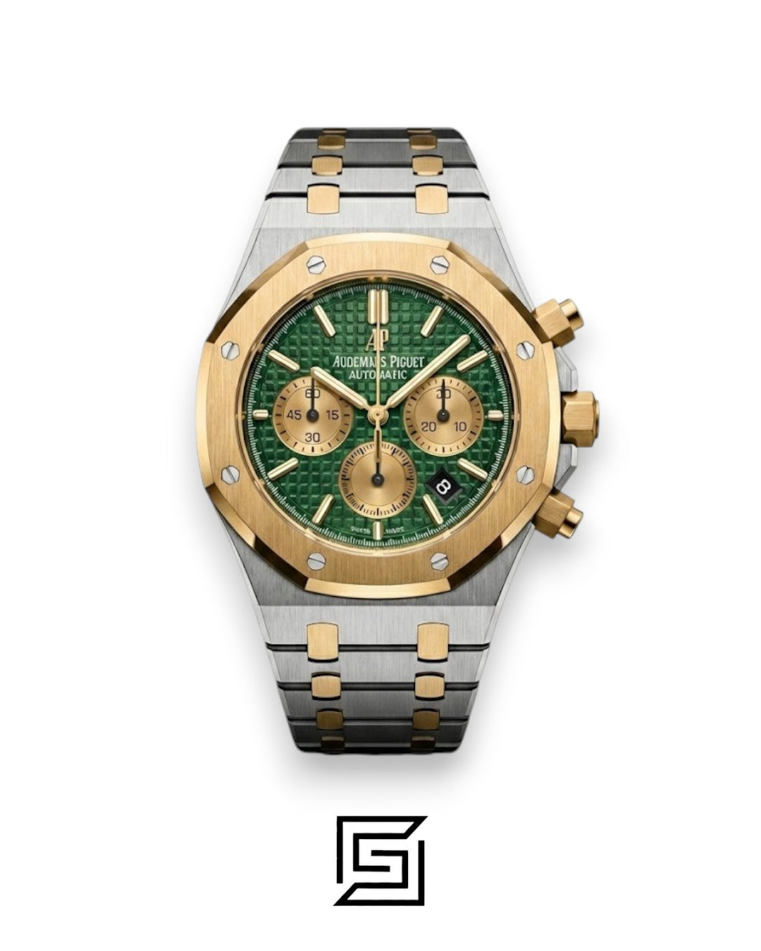 AP Royal Oak Chronograph WF0851 Half Gold Shine Green Dial - 41mm