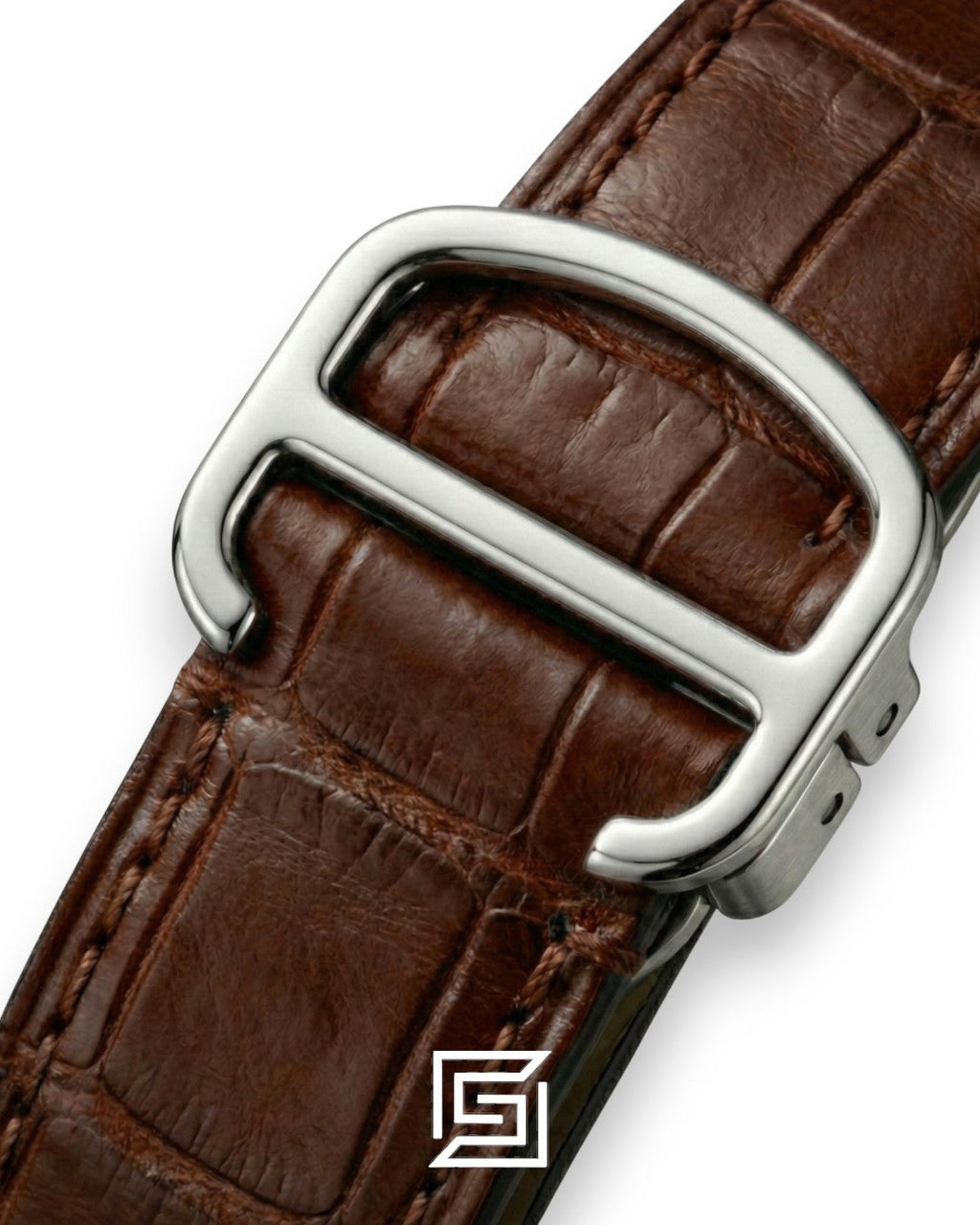 Cartier Santos 3241983 Automatic Dual Time Brown Gradient Dial Brown Leather - 47mm