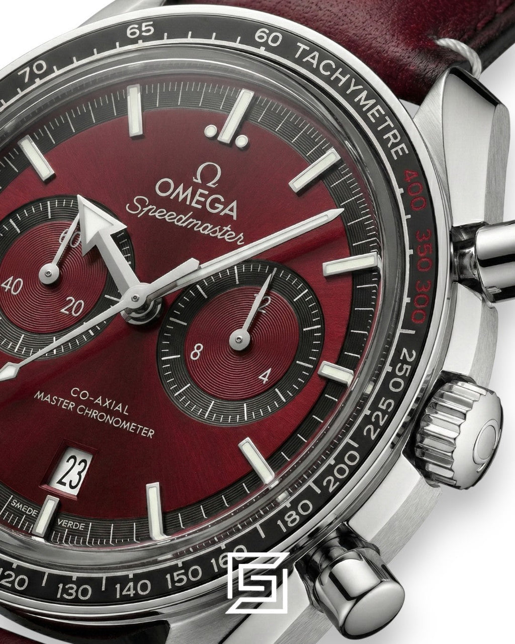 Omega Speedmaster '57 Co-Axial Chronograph – Burgundy Dial & Leather Strap