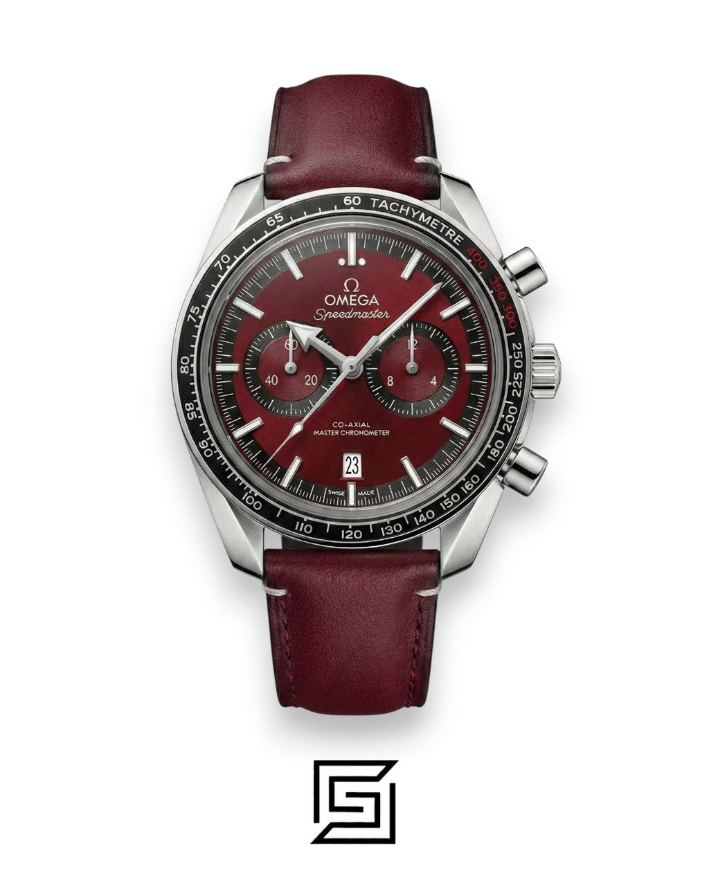 Omega Speedmaster '57 Co-Axial Chronograph – Burgundy Dial & Leather Strap
