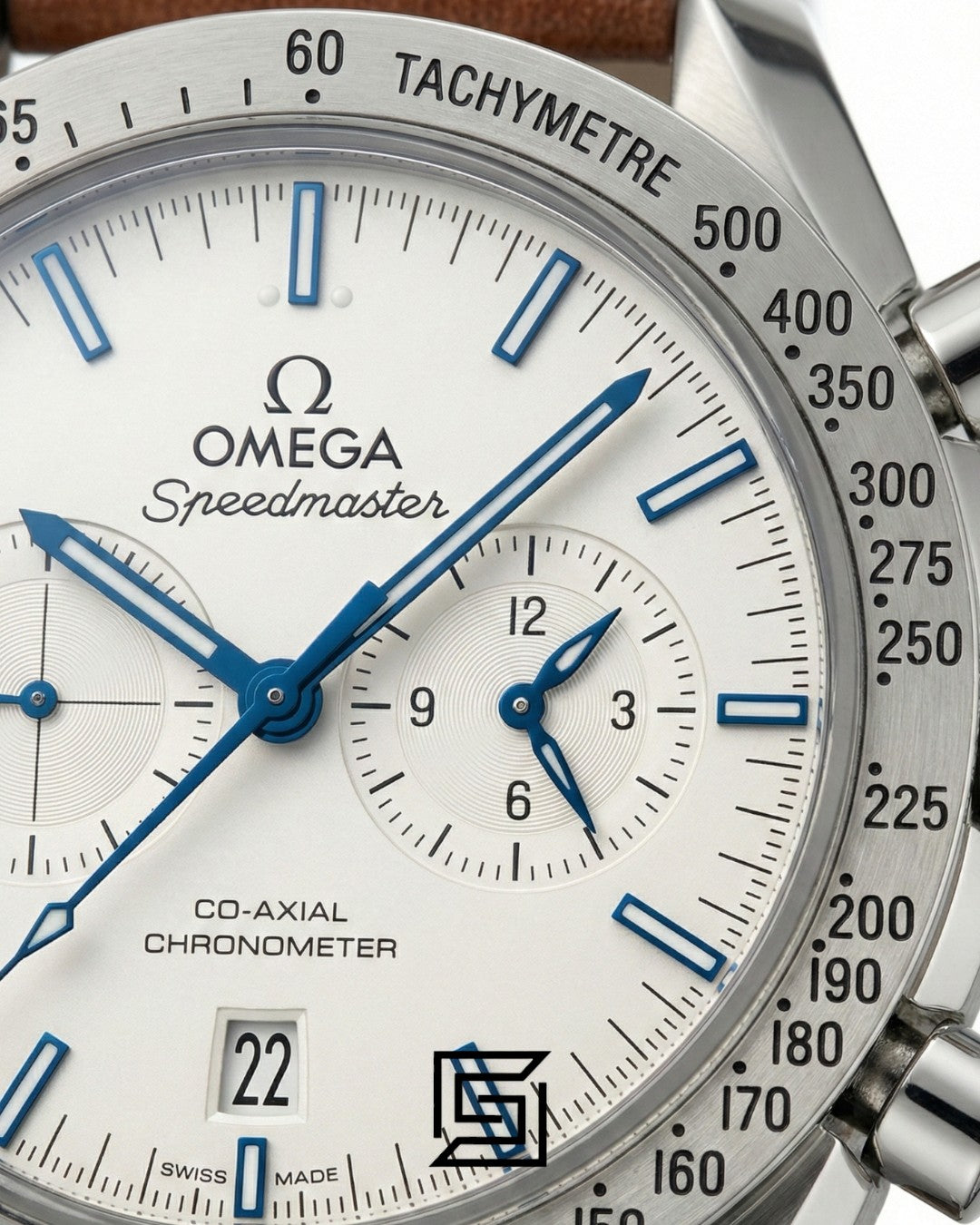 Omega Speedmaster Co-Axial Chronograph – White Dial & Brown Leather