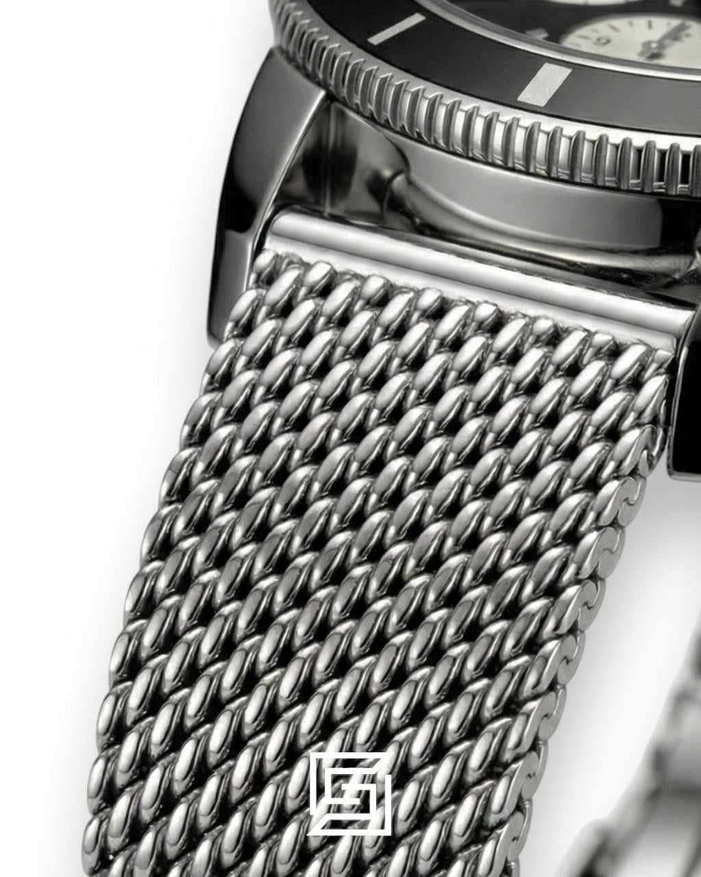 Breitling Superocean Heritage Chronograph – Black Dial – Mesh Strap – Japanese Quartz
