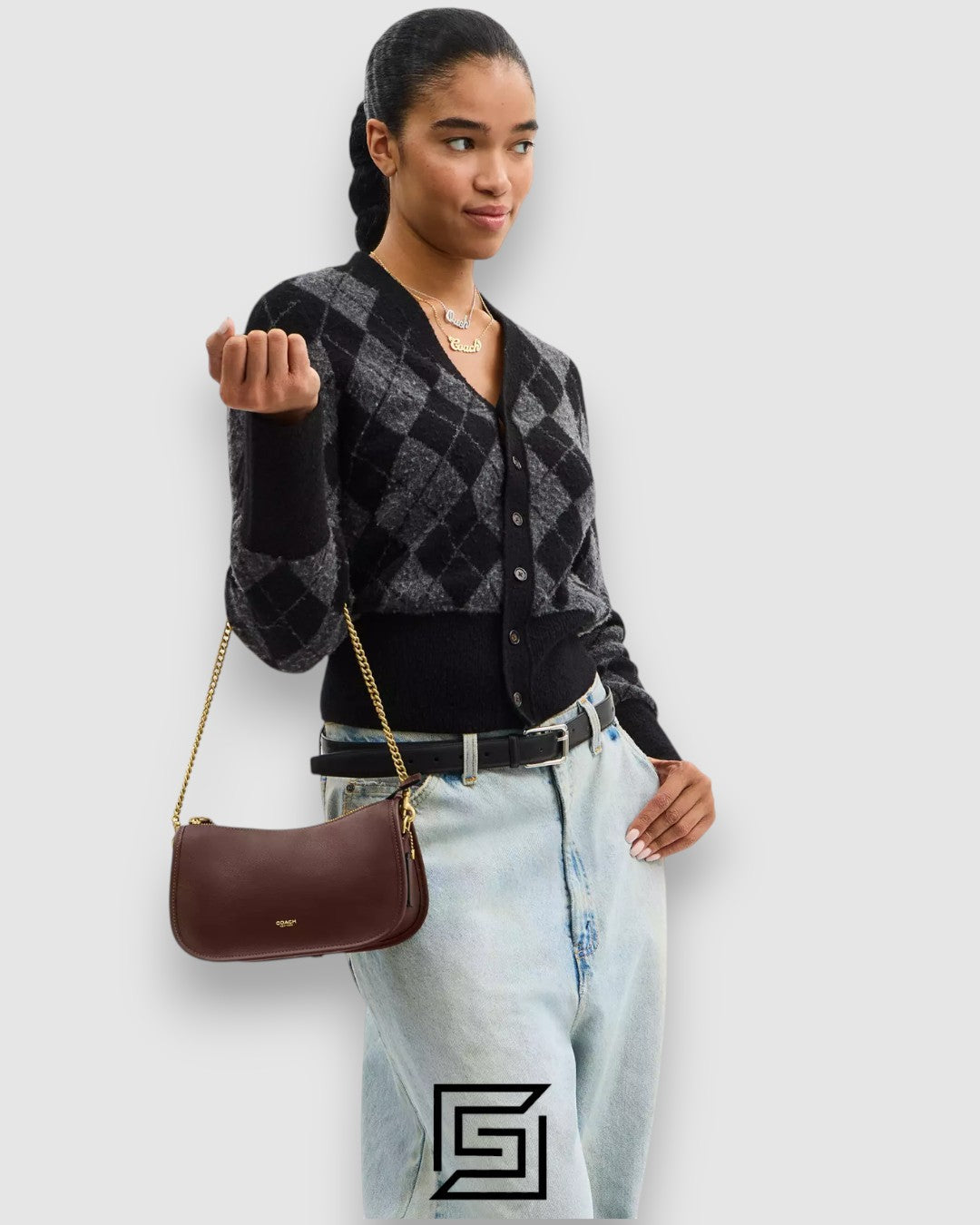 Coach Waverly Bag in Natural Grain Leather Brown – CCC36